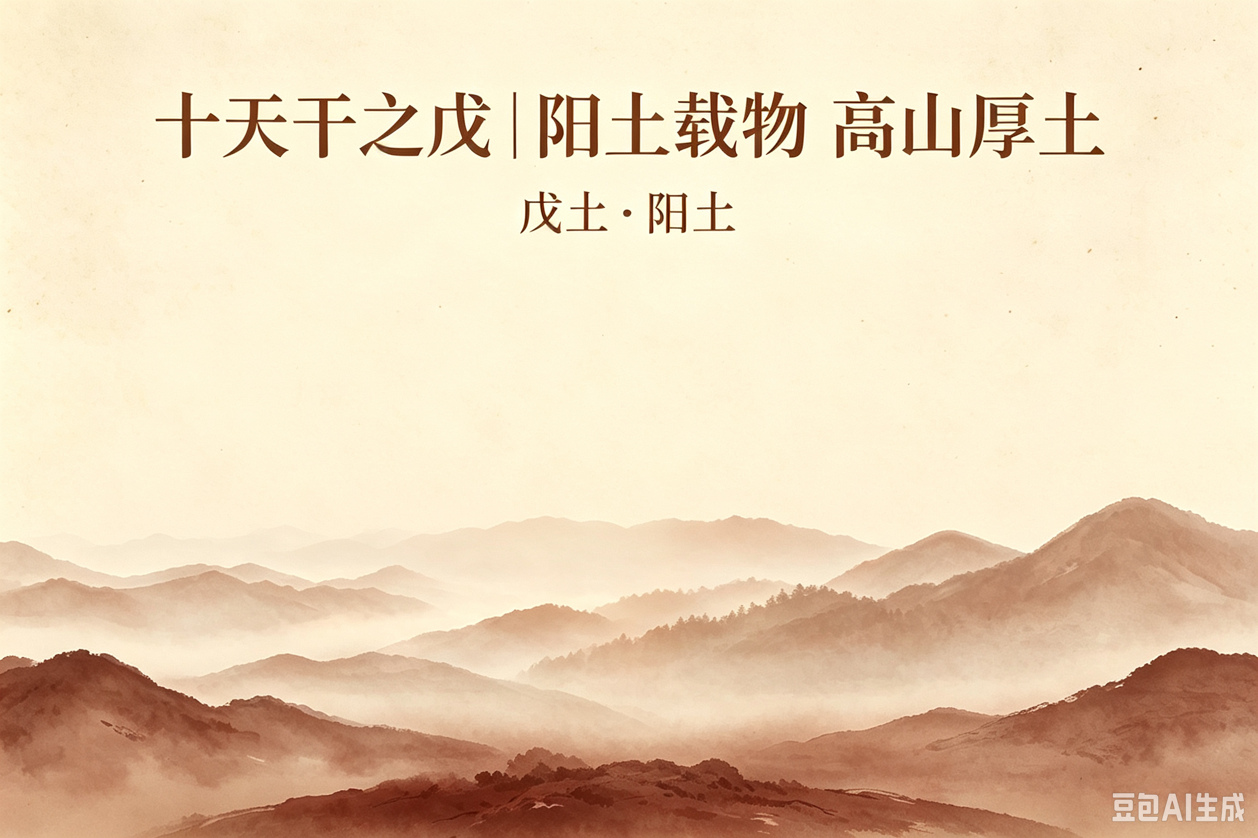 十天干之戊：阳土载物，宽厚笃实的大地之力