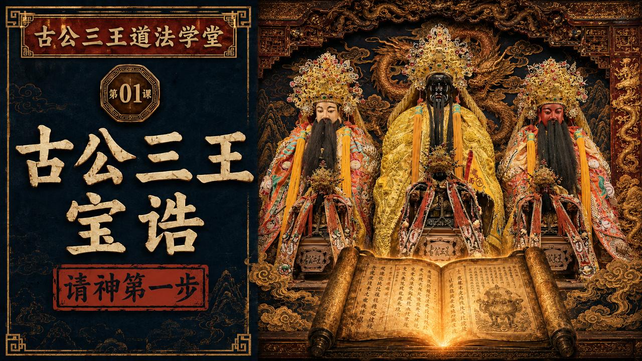 01古公三王宝诰，古公三王宝诰怎么念？道教请神第一步，三王公是谁？法脉、治煞与风水
