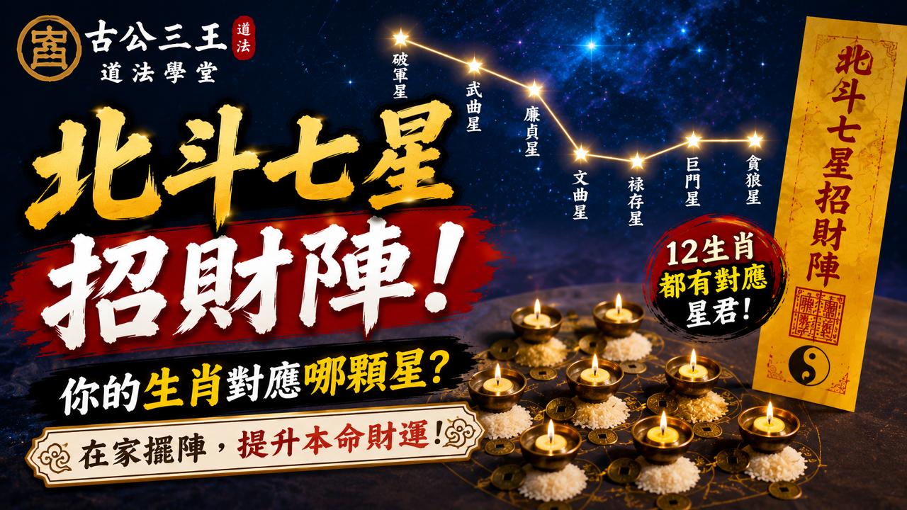 12 你的生肖对应北斗哪颗星？教你在家摆「北斗七星招财阵」，提升本命财运