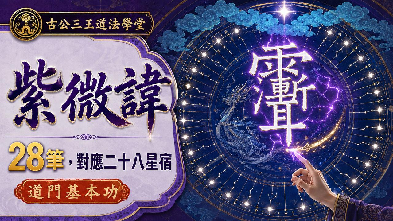 10 紫微讳，紫微讳怎么写？完整画法、口诀与28星宿，道教驱邪护身基础教学