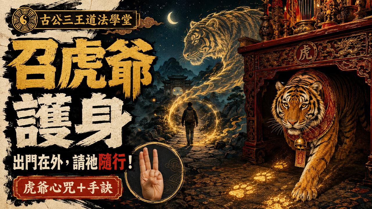 09 召虎爷护身心咒，虎爷心咒完整念法｜如何召请虎爷护身？虎爷手诀与恭请步骤教学