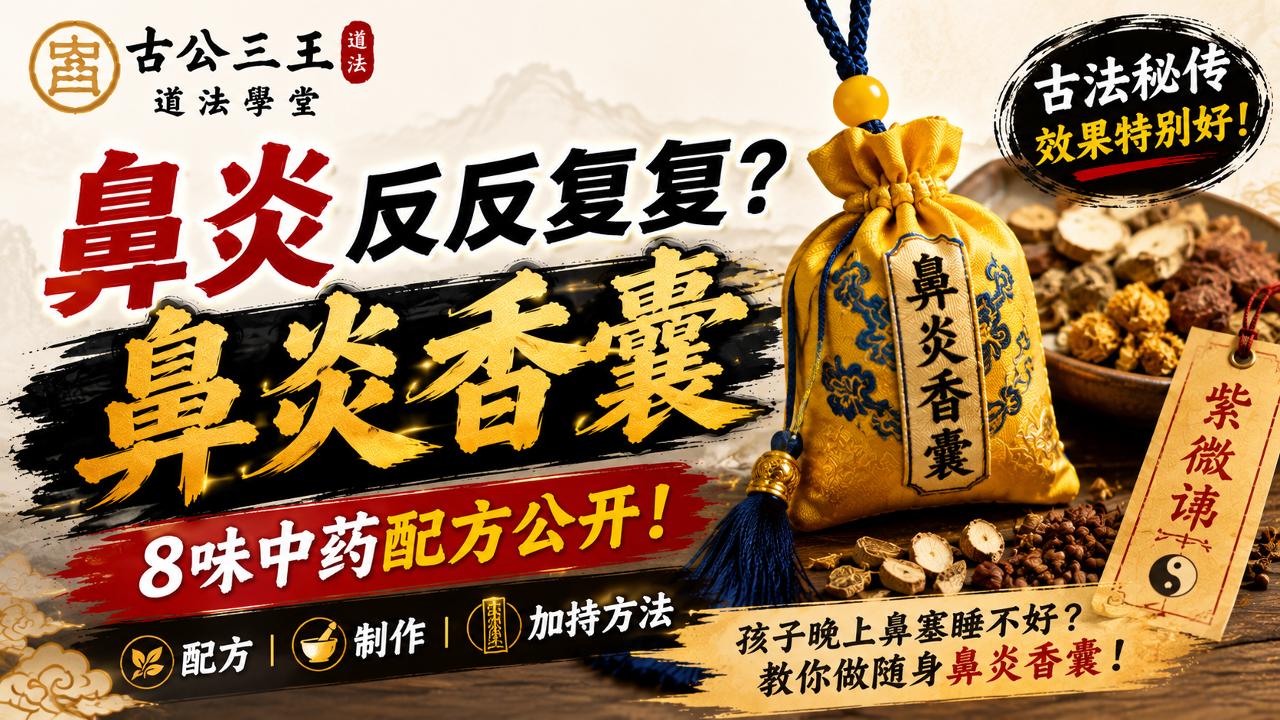 14 孩子鼻炎、晚上鼻塞睡不好？古法「鼻炎香囊」配方公开，8味中药这样配