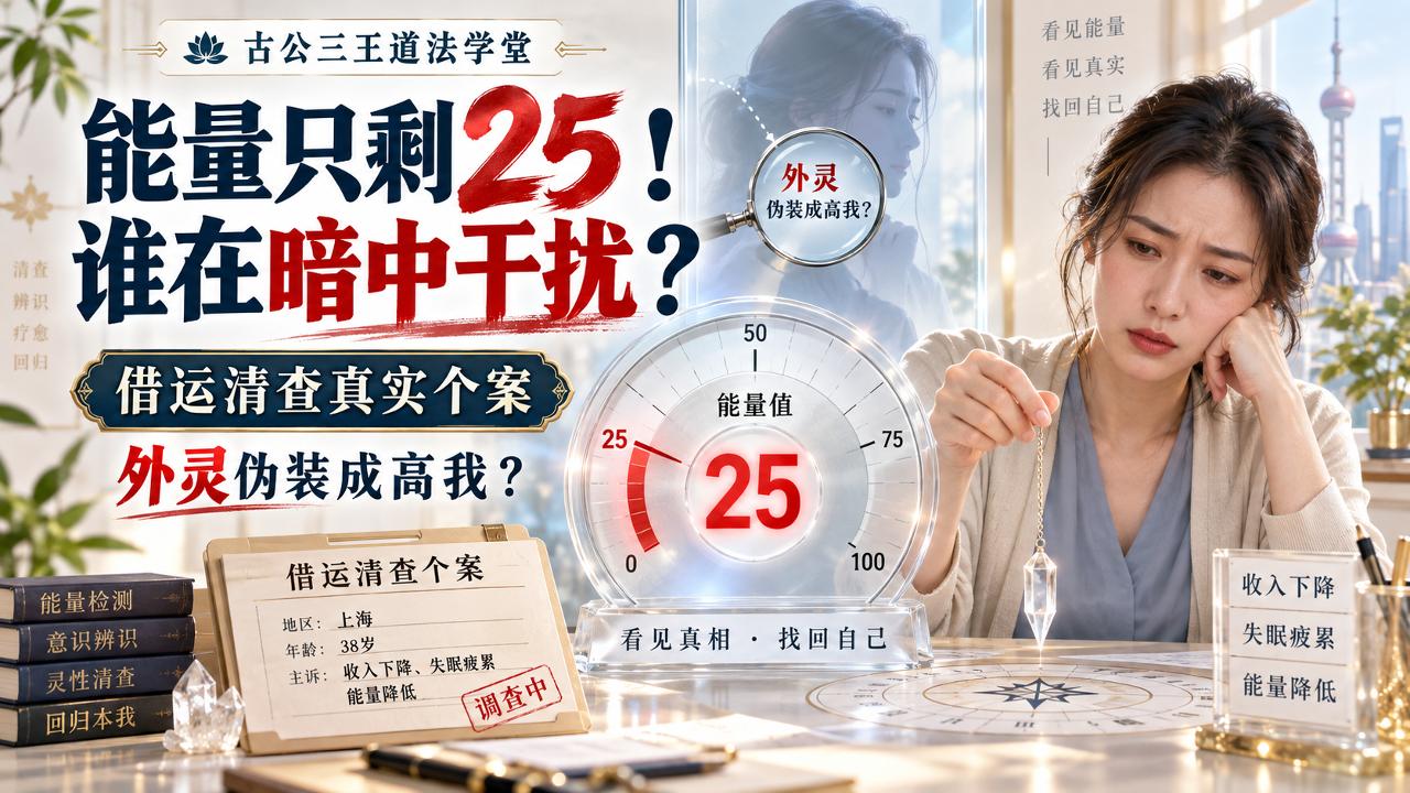 32 上海疗愈师运势一路下滑，一查能量只剩25！竟是外灵伪装成高我？