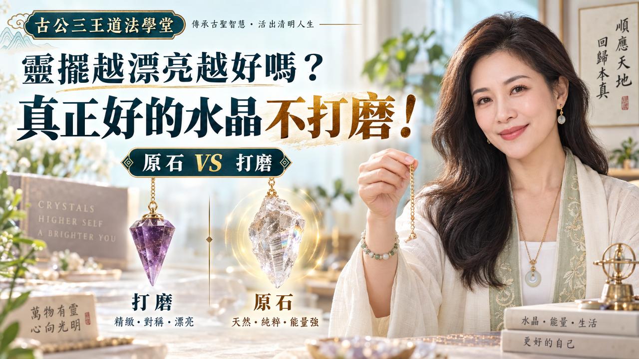 34 水晶灵摆越漂亮越好吗？真正好的原石灵摆，为什么坚持不打磨！